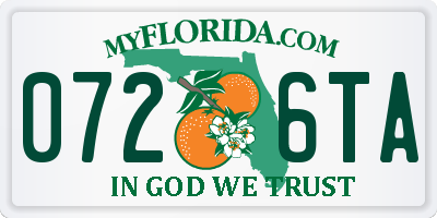 FL license plate 0726TA