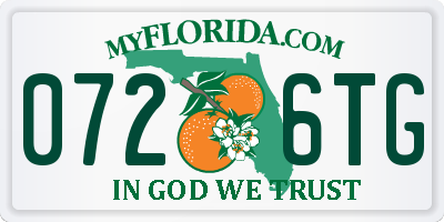 FL license plate 0726TG