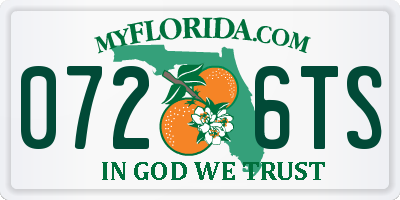 FL license plate 0726TS