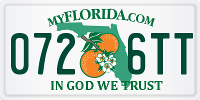 FL license plate 0726TT