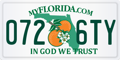 FL license plate 0726TY