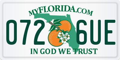 FL license plate 0726UE