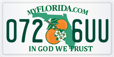 FL license plate 0726UU