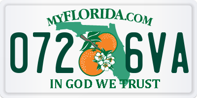 FL license plate 0726VA