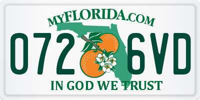 FL license plate 0726VD