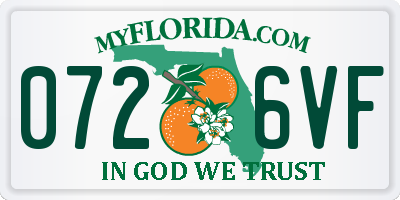 FL license plate 0726VF