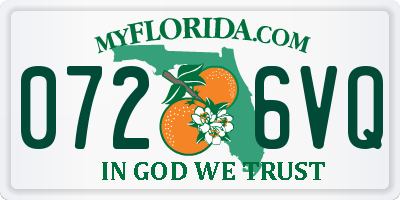 FL license plate 0726VQ