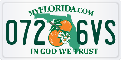 FL license plate 0726VS