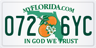 FL license plate 0726YC