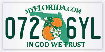 FL license plate 0726YL
