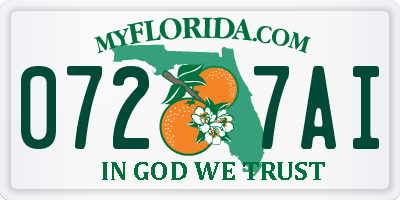 FL license plate 0727AI