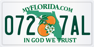FL license plate 0727AL