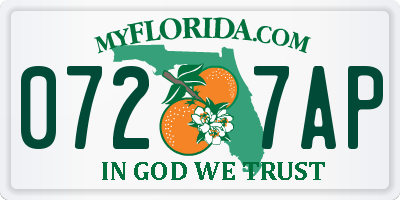 FL license plate 0727AP