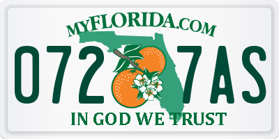 FL license plate 0727AS