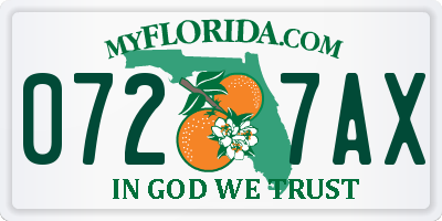 FL license plate 0727AX