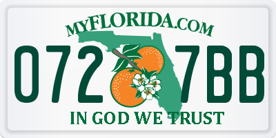 FL license plate 0727BB