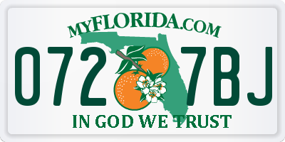 FL license plate 0727BJ