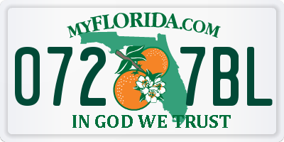 FL license plate 0727BL