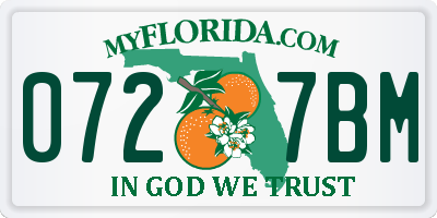 FL license plate 0727BM
