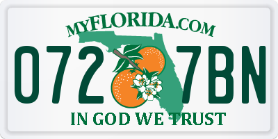 FL license plate 0727BN