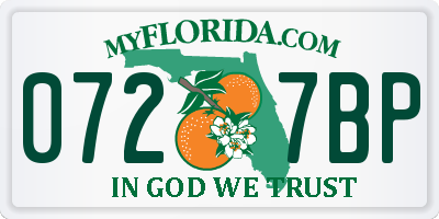 FL license plate 0727BP