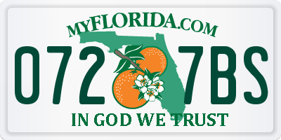 FL license plate 0727BS