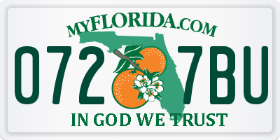 FL license plate 0727BU