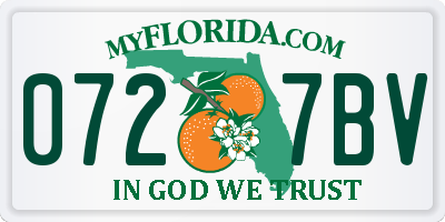 FL license plate 0727BV