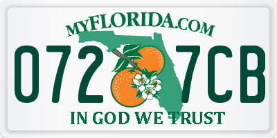 FL license plate 0727CB