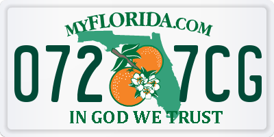 FL license plate 0727CG