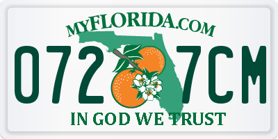 FL license plate 0727CM