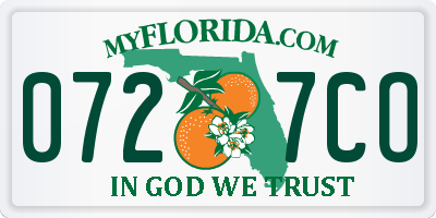 FL license plate 0727CO
