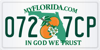 FL license plate 0727CP
