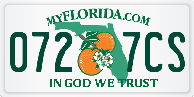FL license plate 0727CS