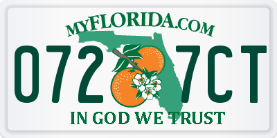 FL license plate 0727CT