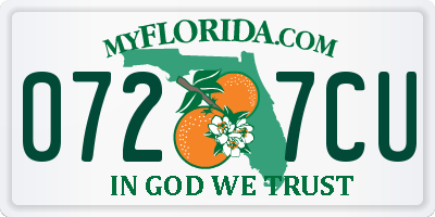 FL license plate 0727CU