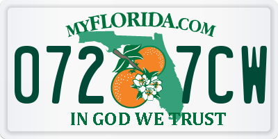 FL license plate 0727CW