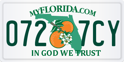 FL license plate 0727CY