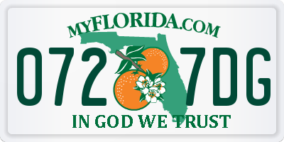 FL license plate 0727DG