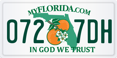 FL license plate 0727DH