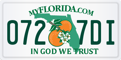 FL license plate 0727DI