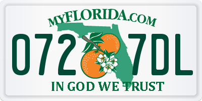 FL license plate 0727DL