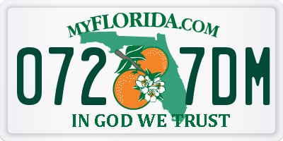 FL license plate 0727DM