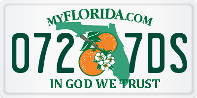 FL license plate 0727DS