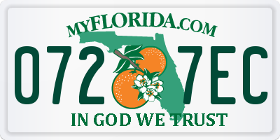 FL license plate 0727EC