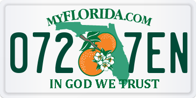 FL license plate 0727EN