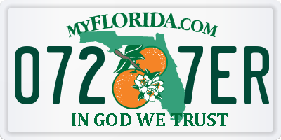 FL license plate 0727ER