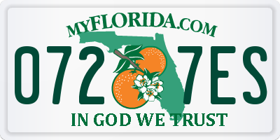 FL license plate 0727ES