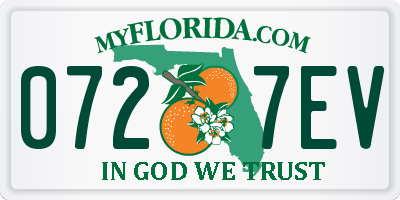FL license plate 0727EV