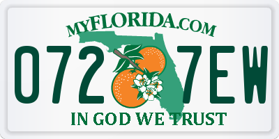 FL license plate 0727EW